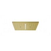 Gessi Afilo Потолочный душ 30,5 см, встраиваемый, 2 вида струи, хромотерапия, цвет: gold brushed 57004#716