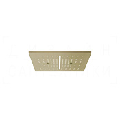 Gessi Afilo Потолочный душ 30,5 см, встраиваемый, 2 вида струи, хромотерап., цвет: brushed brass PVD 57004#727