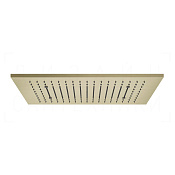 Gessi Afilo Потолочный душ 50,5х30,5 см, встраив., 1 вид струи, хромотер., цвет: brushed brass PVD 57006#727