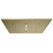 Gessi Afilo Потолочный душ 50,5 см, встраиваемый, 2 вида струи, хромотерап., цвет: brushed brass PVD 57016#727