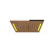 Gessi Colour Потолочный душ 35 см, встраиваемый, 3 вида струи, хромотерапия, цвет: copper PVD 57876#030