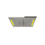 Gessi Colour Потолочный душ 35 см, встраиваемый, 3 вида струи, хромотерапия, цвет: mirror steel 57876#238