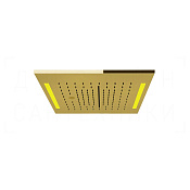 Gessi Colour Потолочный душ 35 см, встраиваемый, 3 вида струи, хромотерапия, цвет: gold PVD 57876#246