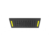 Gessi Colour Потолочный душ 35 см, встраиваемый, 3 вида струи, хромотерапия, цвет: matte black 57876#299