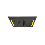 Gessi Colour Потолочный душ 35 см, встраиваемый, 3 вида струи, хромотерапия, цвет: black metal PVD 57876#706