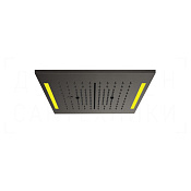 Gessi Colour Потолочный душ 35 см, встраив., 3 вида струи, хромотер., цвет: black metal brushed PVD 57876#707