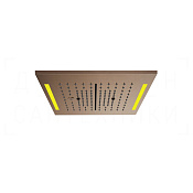 Gessi Colour Потолочный душ 35 см, встраиваемый, 3 вида струи, хромотерап., цвет: copper brushed PVD 57876#708