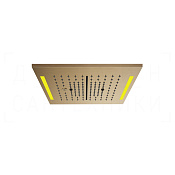 Gessi Colour Потолочный душ 35 см, встраив., 3 вида струи, хромотер., цвет: warm bronze brushed PVD 57876#726