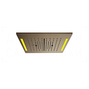 Gessi Colour Потолочный душ 35 см, встраив., 3 вида струи, хромотер., цвет: coffee bronze brushed 57876#761