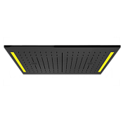 Gessi Colour Потолочный душ 50,5х30,5 см, встраив., 3 вида струи, хромотер., цвет: black metal PVD 57882#706