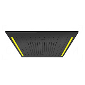 Gessi Colour Потолочный душ 50,5 см, встраиваемый, 3 вида струи, хромотерапия, цвет: black metal PVD 57977#706