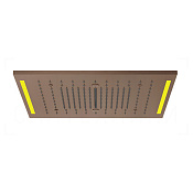 Gessi Colour Потолочный душ 50,5 см, встраиваемый, 3 вида струи, хромотер., цвет: copper brushed PVD 57977#708