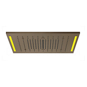 Gessi Colour Потолочный душ 50,5 см, встраив., 3 вида струи, хромотер., цвет: coffee bronze brushed 57977#761