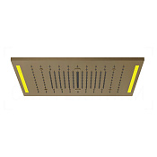 Gessi Colour Потолочный душ 50,5 см, встраив., 3 вида струи, хромотер., цвет: deep bronze brushed 57977#791