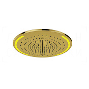 Gessi Colour Потолочный душ d50,2 см, встраиваемый, 3 вида струи, хромотерапия, цвет: gold PVD 57980#246