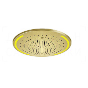 Gessi Colour Потолочный душ d50,2 см, встраиваемый, 3 вида струи, хромотерапия, цвет: gold brushed 57980#716
