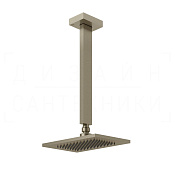 Gessi Rettangolo Верхний душ 14х21,6 см, высота под заказ, 1 вид струи, цвет: finox brushed nickel 20150#149