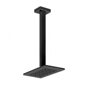 Gessi Rettangolo Верхний душ 14х21,6 см, высота под заказ, 1 вид струи, цвет: black metal PVD 20150#706