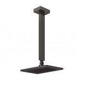 Gessi Rettangolo Верхний душ 14х21,6 см, высота под заказ, 1 вид струи, цвет: black metal PVD 20150#707