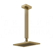 Gessi Rettangolo Верхний душ 14х21,6 см, высота под заказ, 1 вид стр., цвет: warm bronze brushed PVD 20150#726