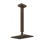 Gessi Rettangolo Верхний душ 14х21,6 см, потолоч. высота под заказ, 1 вид струи, цвет: dark bronze 20150#845