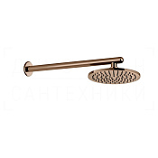 Gessi Goccia Верхний душ d20,2 см, настенный кронштейн, 1 вид струи, цвет: copper PVD 33655#030
