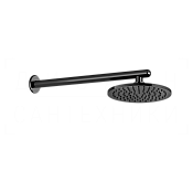 Gessi Goccia Верхний душ d20,2 см, настенный кронштейн, 1 вид струи, цвет: black metal PVD 33655#706