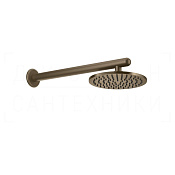 Gessi Goccia Верхний душ d20,2 см, настенный кронштейн, 1 вид струи, цвет: coffee bronze brushed PVD 33655#761