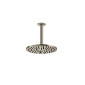 Gessi Goccia Верхний душ d20,2 см, потолочный кронштейн, 1 вид струи, цвет: finox brushed nickel 33662#149