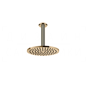 Gessi Goccia Верхний душ d20,2 см, потолочный кронштейн, 1 вид струи, цвет: warm bronze PVD 33662#735