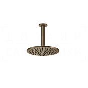 Gessi Goccia Верхний душ d20,2 см, потолоч. кронштейн, 1 вид струи, цвет: coffee bronze brushed PVD 33662#761