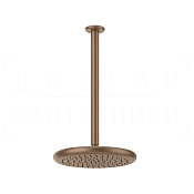 Gessi Goccia Верхний душ d33,4 см, потолоч. высота под заказ, 1 вид струи, цвет: copper brushed PVD 33768#708