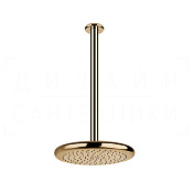 Gessi Goccia Верхний душ d33,4 см, потолоч. высота под заказ, 1 вид струи, цвет: warm bronze PVD 33768#735