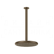 Gessi Goccia Верхний душ d33,4 см, высота под заказ, 1 вид струи, цвет: coffee bronze brushed PVD 33768#761