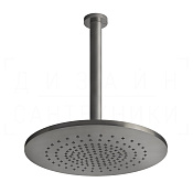 Gessi 316 Верхний душ d35,5 см, потолоч. кронш. высота под заказ, 1 вид струи, цвет: steel brushed 54150#239