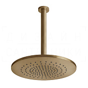 Gessi 316 Верхний душ d35,5 см, высота под заказ, 1 вид струи, цвет: warm bronze brushed PVD 54150#726