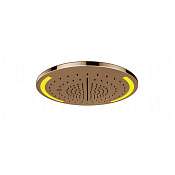 Gessi Colour Потолочный душ d35 см, встраиваемый, 3 вида струи, хромотерапия, цвет: copper PVD 57878#030