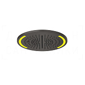 Gessi Colour Потолочный душ d35 см, встраив., 3 вида струи, хромотер., цвет: black metal brushed PVD 57878#707