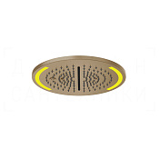 Gessi Colour Потолочный душ d35 см, встраив., 3 вида струи, хромотер., цвет: warm bronze brushed PVD 57878#726