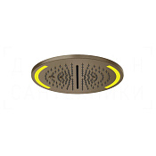 Gessi Colour Потолочный душ d35 см, встраив., 3 вида струи, хромотер., цвет: coffee bronze brushed 57878#761