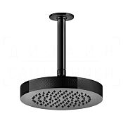 Gessi Inciso Верхний душ d21,8 см, потолоч. высота под заказ, 1 вид струи, цвет: black metal PVD 58188#706