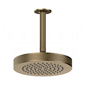 Gessi Inciso Верхний душ d21,8 см, потолоч. высота под заказ, 1 вид струи, цвет: antique brass 58188#713