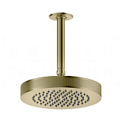 Gessi Inciso Верхний душ d21,8 см, потолоч. высота под заказ, 1 вид струи, цвет: brushed brass PVD 58188#727