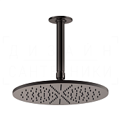 Gessi Inciso Верхний душ d30 см, высота под заказ, 1 вид струи, цвет: black metal brushed PVD 58250#707
