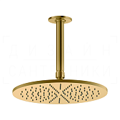 Gessi Inciso Верхний душ d30 см, потолоч. кронш. высота под заказ, 1 вид струи, цвет: gold brushed 58250#716