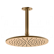 Gessi Inciso Верхний душ d30 см, высота под заказ, 1 вид струи, цвет: warm bronze brushed PVD 58250#726