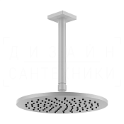 Gessi Rilievo Верхний душ d25 см, потолоч. кронш. высота под заказ, 1 вид струи, цвет: matte white 59150#279