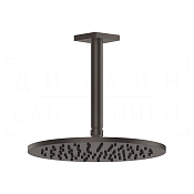 Gessi Rilievo Верхний душ d25 см, высота под заказ, 1 вид струи, цвет: black metal brushed PVD 59150#707