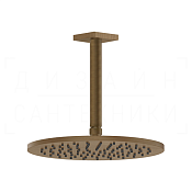 Gessi Rilievo Верхний душ d25 см, потолоч. высота под заказ, 1 вид струи, цвет: antique brass 59150#713