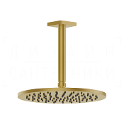 Gessi Rilievo Верхний душ d25 см, потолоч. высота под заказ, 1 вид струи, цвет: gold brushed 59150#716